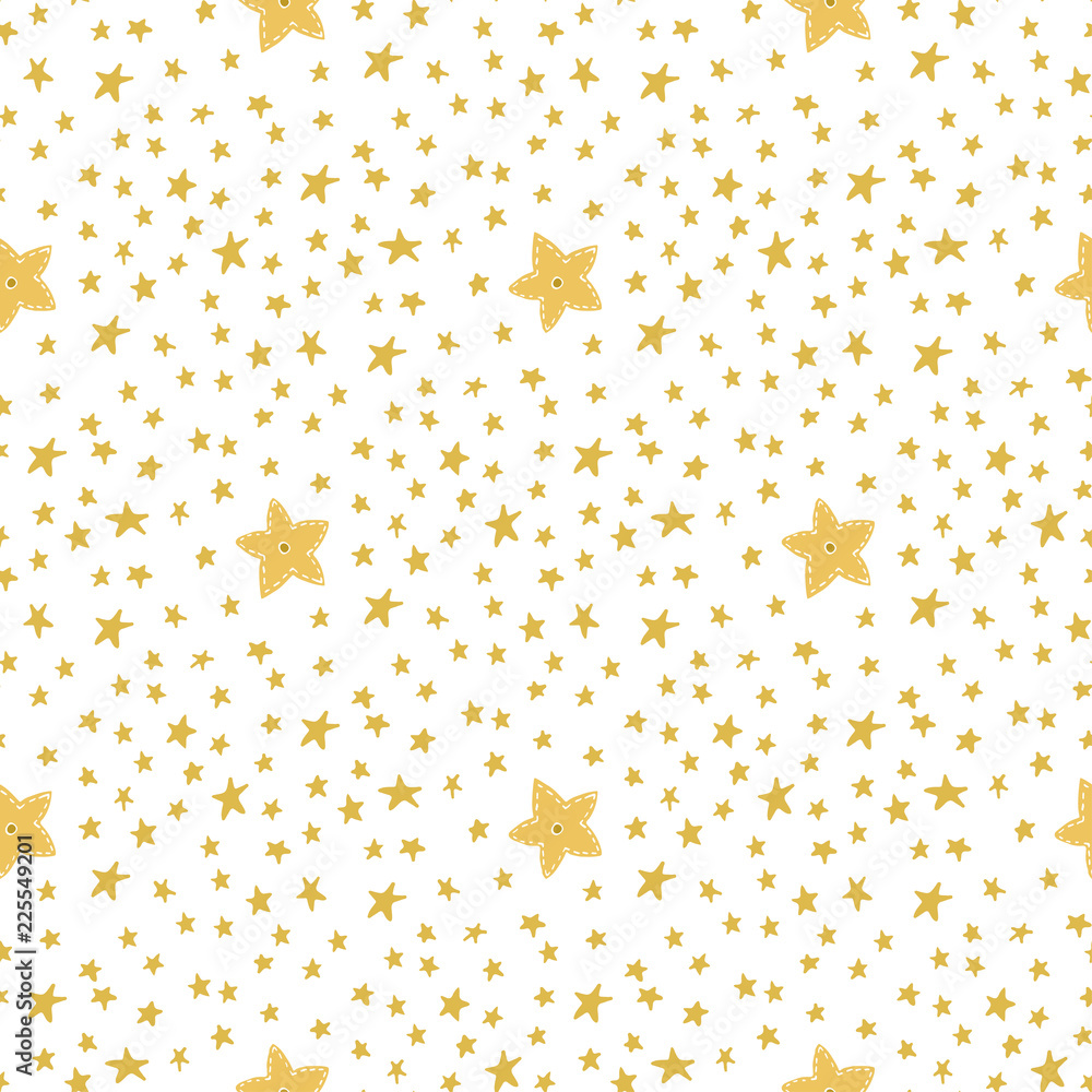Simple Seamless pattern. Christmas wrapping paper. Kids textile