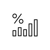 finance profit growing chart line black icon