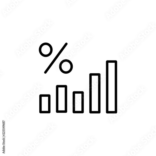 finance profit growing chart line black icon