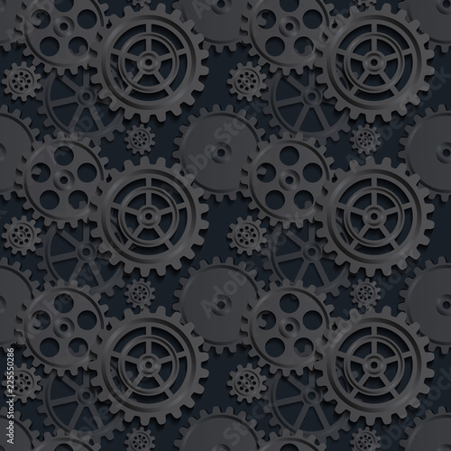black gears seamless 03