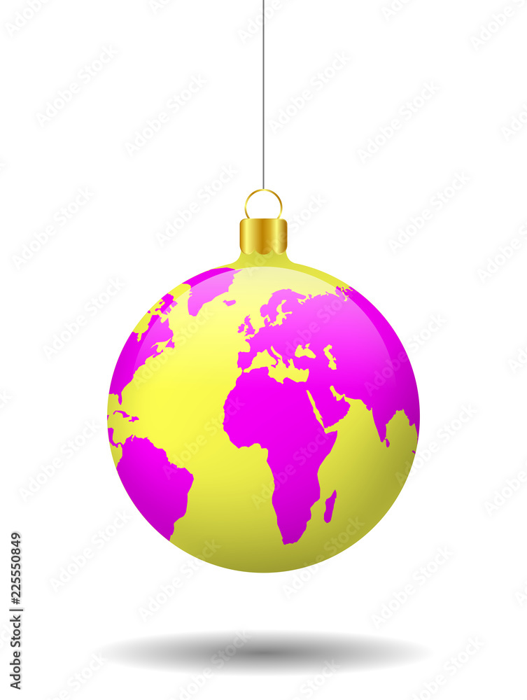 Abstarct christmas ball, earth world globe Abstarct christmas ball, earth world globe