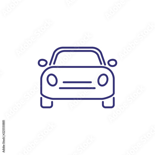 Fototapeta Naklejka Na Ścianę i Meble -  Passenger car line icon. Automobile, traffic, road. Transport concept. Vector illustration can be used for topics like transportation, travel, vehicle