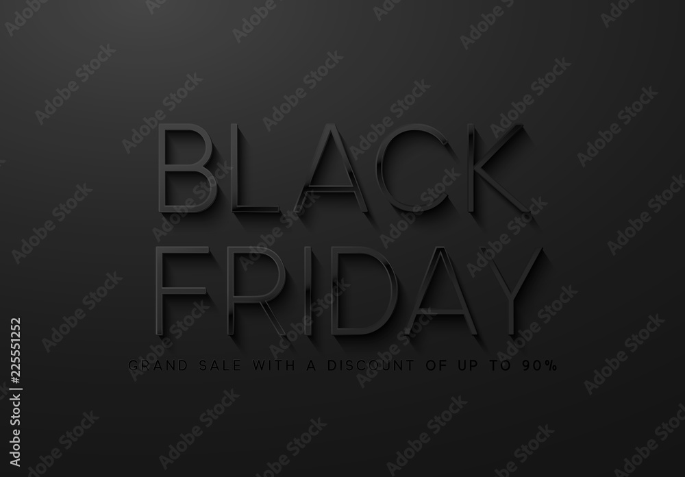 Black Friday Sale. Banner, poster, logo on dark background Black Friday Sale. Banner, poster, logo on dark background