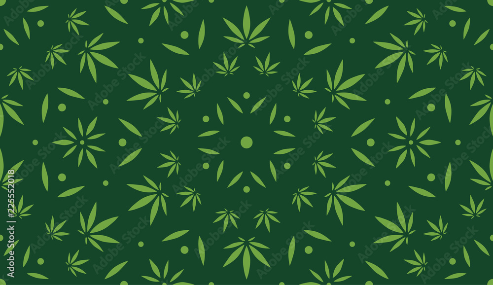 Cannabis Background. Vector Pattern. Cannabis Background. Vector Pattern.