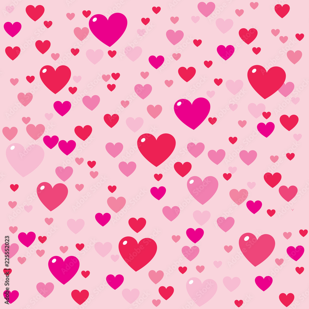 Hearts seamless pattern design for valentine's day and any love concept.