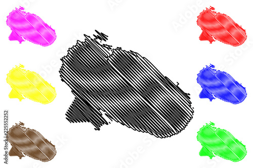 Murmansk Oblast (Russia, Subjects of the Russian Federation, Oblasts of Russia) map vector illustration, scribble sketch Murmansk Oblast map