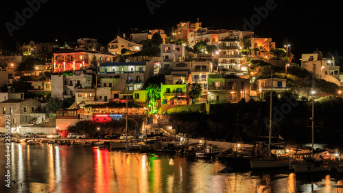Fotografie Bali village beaytiful night landscape, Crete Greece