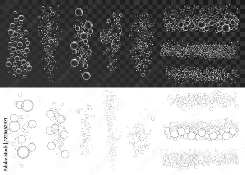 Foam effect icon set. Realistic set of foam effect vector icons for web design isolated on white background - obrazy, fototapety, plakaty 