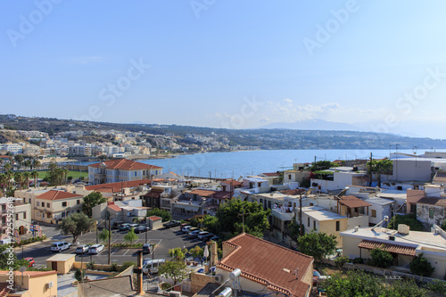 Panoramic view to Rethymno from Fotezza. The Fortezza is the citadel of the city of Rethymno in Crete, Greece.