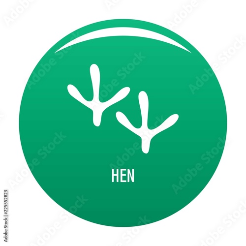 Hen step icon. Simple illustration of hen step vector icon for any design green