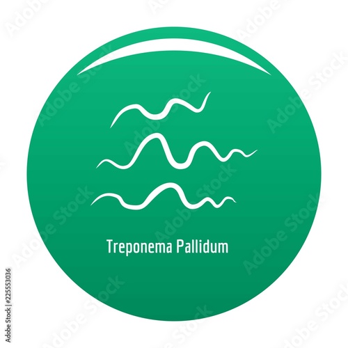 Treponema Pallidum icon. Simple illustration of treponema pallidum vector icon for any design green photo