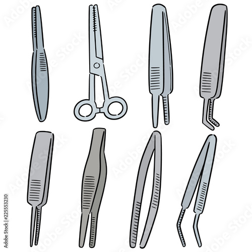 vector set of forceps