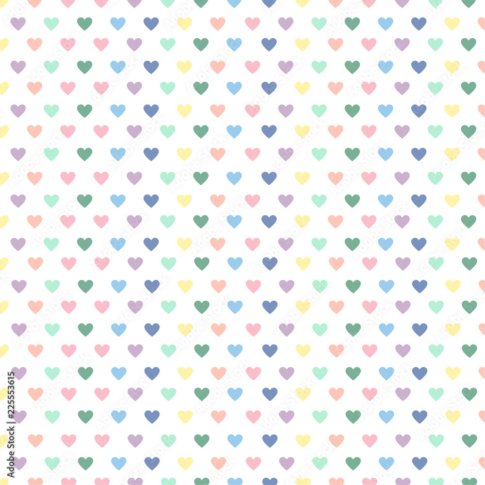 Hearts seamless pattern design for valentine's day and any love concept.