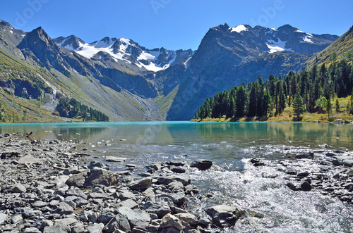 Russia, Altai republic, Ust-Koksinsky district, the upper Multinskoye lake 