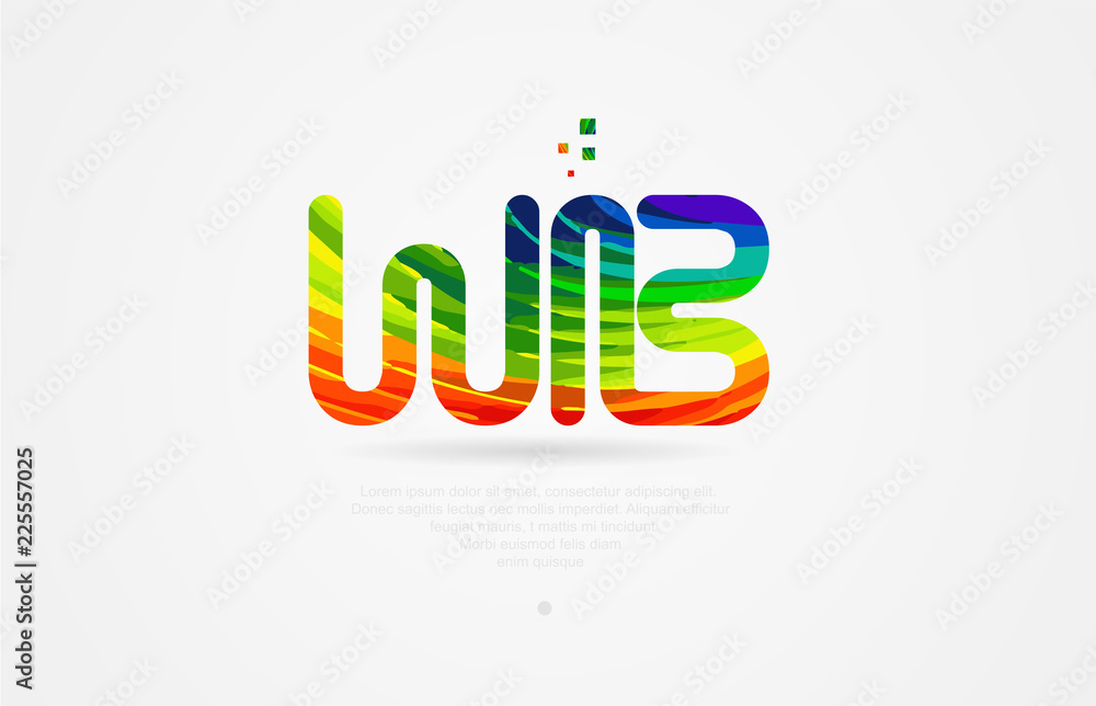 wb w b rainbow colored alphabet letter logo combination wb w b rainbow colored alphabet letter logo combination