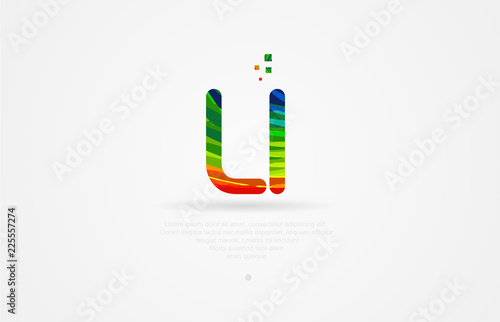 li l i rainbow colored alphabet letter logo combination