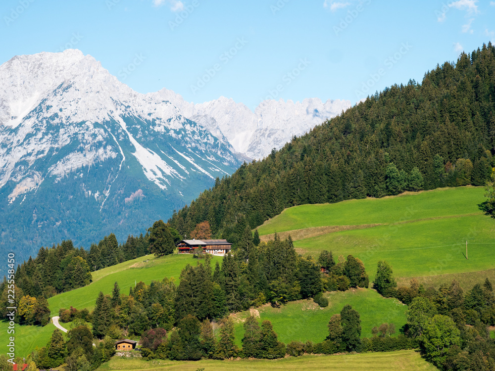 austrian mountain landscape view
