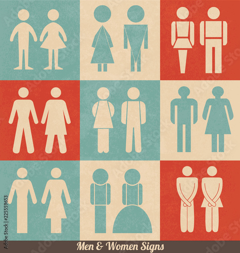 Men and Women Restroom Signs