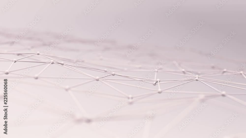 Abstract background with animation of waving and vibrating network surface. Technological movie about data transfer or social communication. Animation of seamless loop. Abstract background with animation of waving and vibrating network surface. Technological movie about data transfer or social communication. Animation of seamless loop.