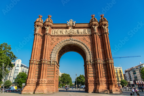 Arco del Triunfo Barcelona Triumph Arch, Spain - May 18, 2018.