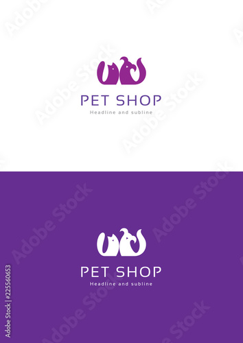 Pet shop logo teamplate.