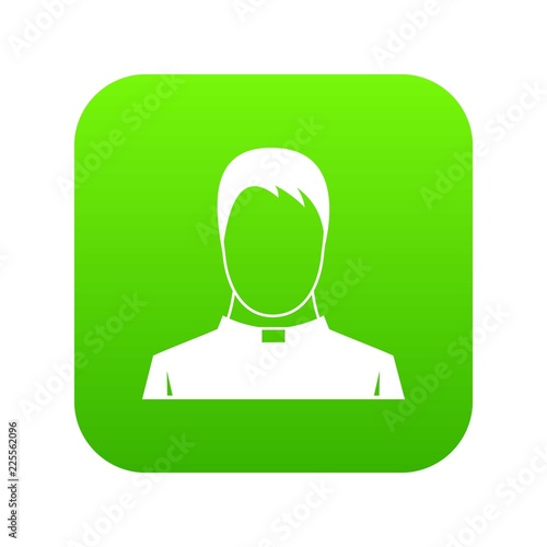 Priest icon digital green for any design isolated on white vector illustration