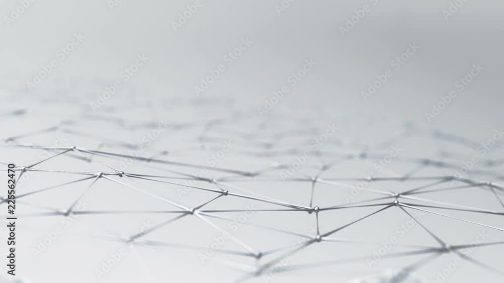 Abstract background with animation of waving and vibrating network surface. Technological movie about data transfer or social communication. Animation of seamless loop. Abstract background with animation of waving and vibrating network surface. Technological movie about data transfer or social communication. Animation of seamless loop.