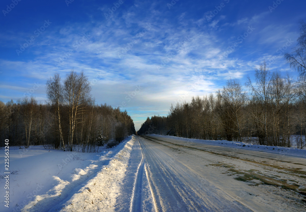 Obraz premium Winter nature scenery