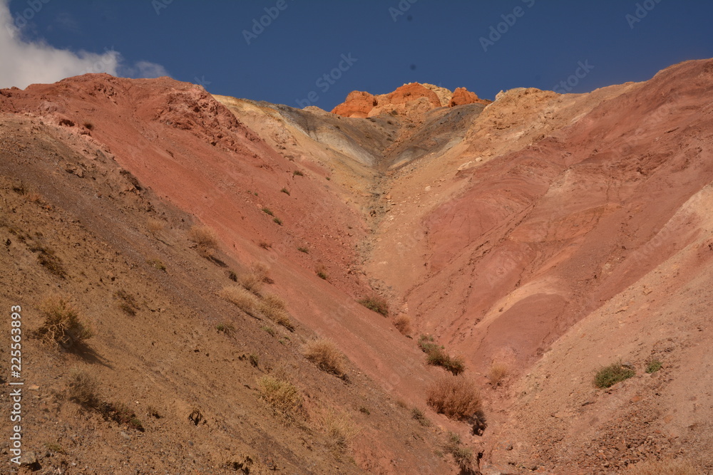 mountains landscape nature landscape view sky air oxygen autumn season grass trees blue yellow sand stone gray brown ridge water river rocks rock blue Altai,Russia open space