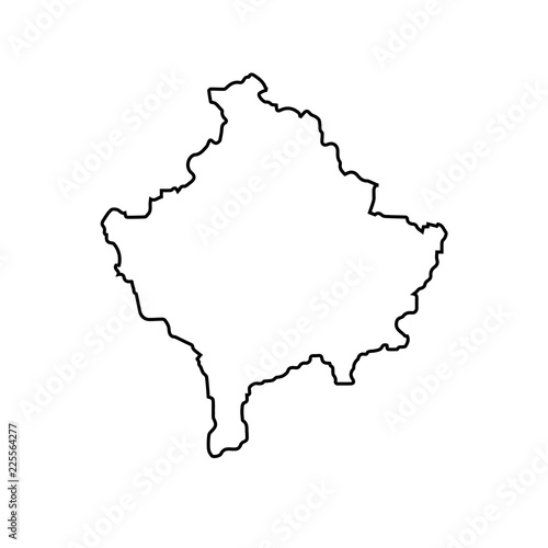 map of Kosovo. Vector illustration photo