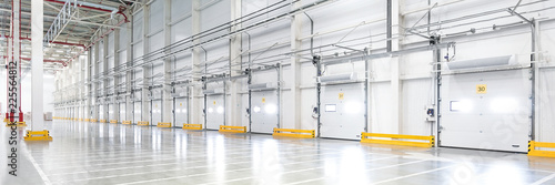 Huge distribution warehouse with loading gates.