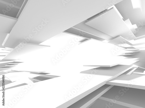 White Architecture Construction Modern Interior Background