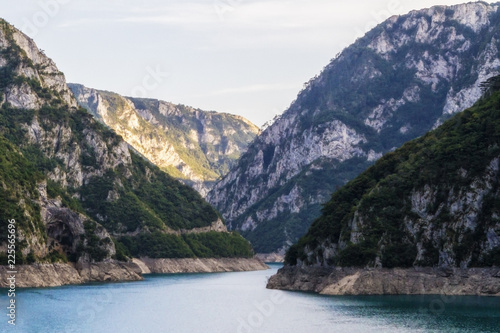 Piva river canyon in the northern Montenegro.