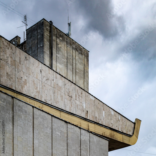 Russia, Moscow. Athletics and football complex CSKA. Soviet architecture. Architectural detail photo