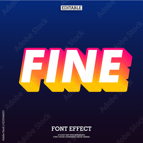 modern trendy gradient font effect for young millenial