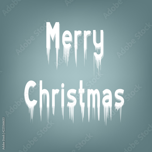 ice lettering Merry Christmas