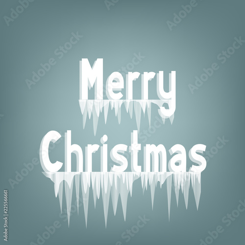 Merry Christmas icicles text