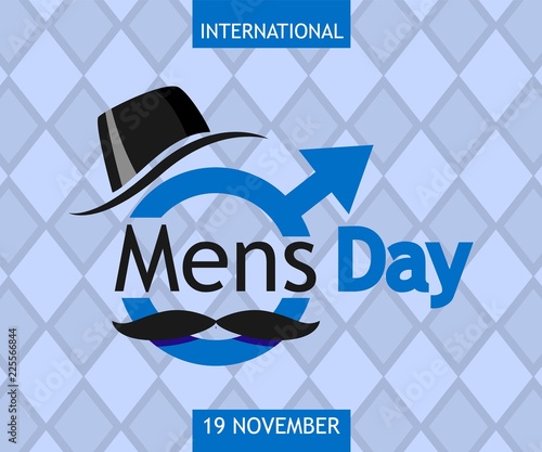 International mens day concept background. Flat illustration of international mens day vector concept background for web design