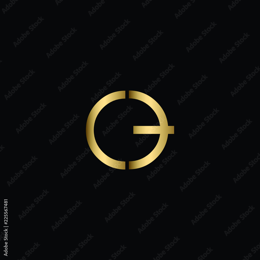 Abstract Minimal Initial Letters OE Logo Design in Black and Gold Color Using Letters O E Abstract Minimal Initial Letters OE Logo Design in Black and Gold Color Using Letters O E