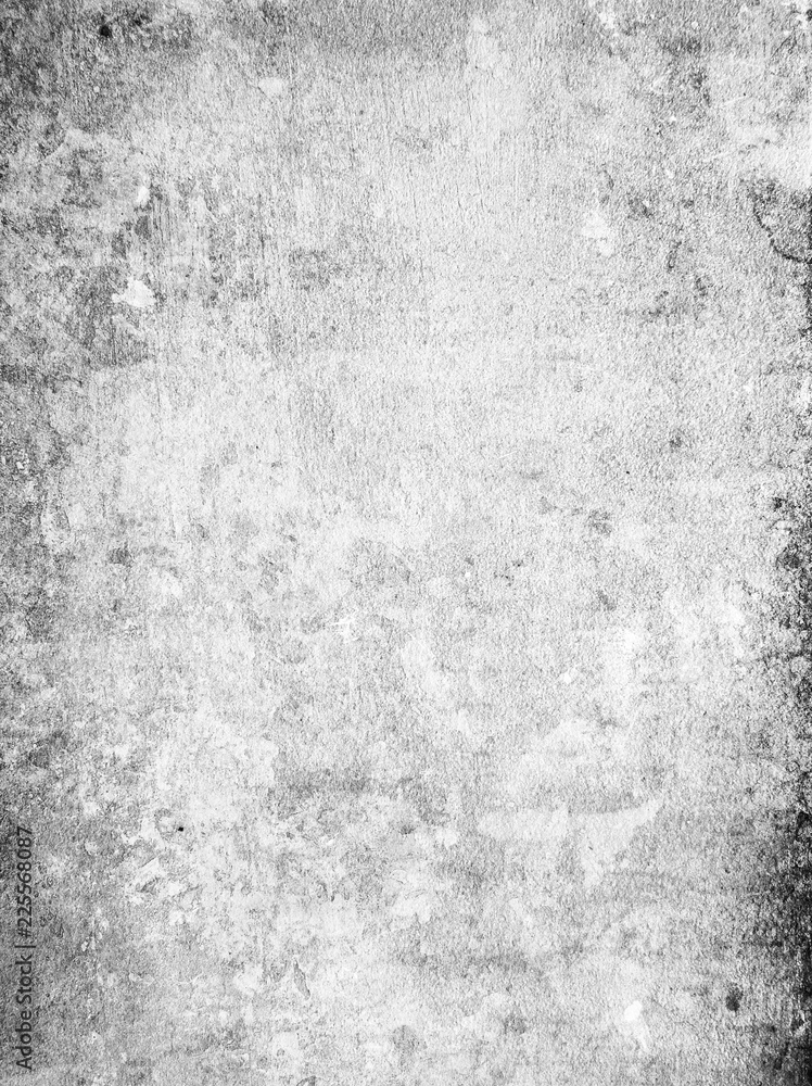 Fototapeta premium Dirty damaged black and white paper with texture pattern