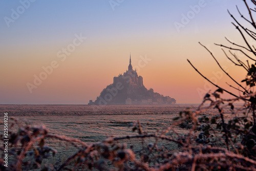 Saint Mont Michel during sunrise