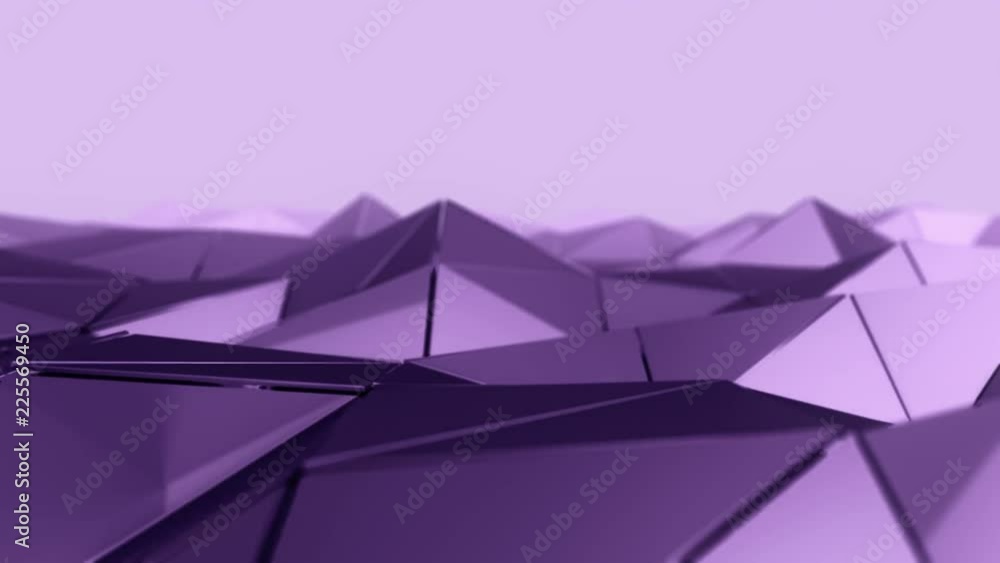 Abstract background with animation of waving smooth polygonal surface from glass, chrome or plastic. Good technological backdrop. Animation of seamless loop. Abstract background with animation of waving smooth polygonal surface from glass, chrome or plastic. Good technological backdrop. Animation of seamless loop.