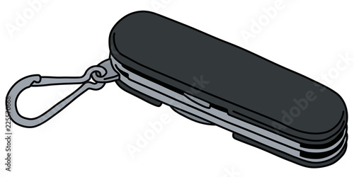 The black swiss army pocket knife