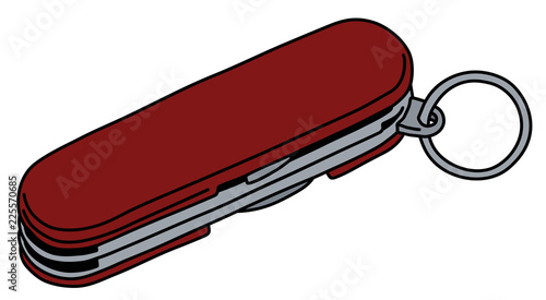 The red swiss army pocket knife