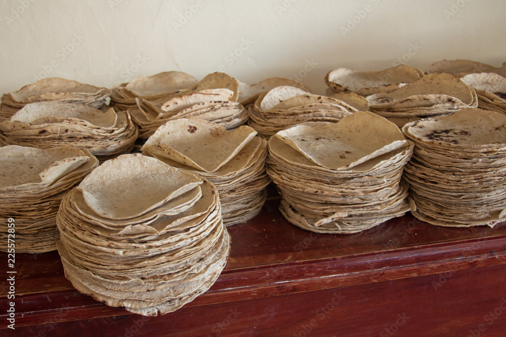 Tortillas for traditional party in Mexico