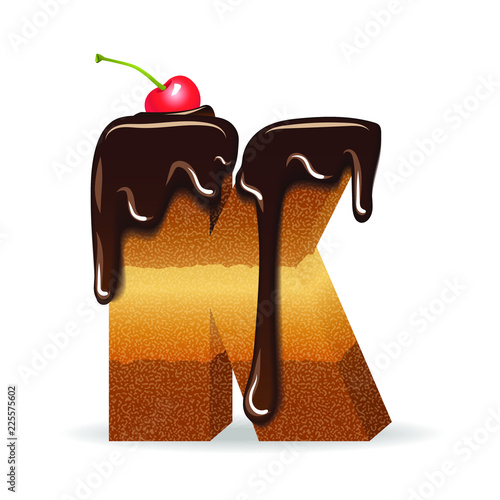 Letter К -cake 3d