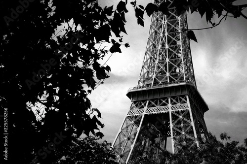 Francia, Parigi Torre Eiffel in bianco e nero photo