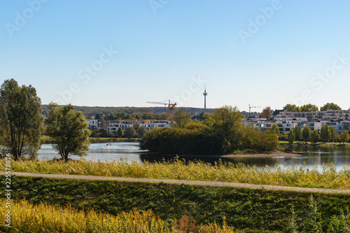 Blick auf das Südufer des Phoenix-See in Dortmund Hörde photo