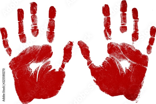 Red Handprints - Isolated