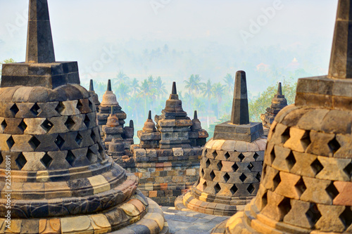 Borobudur temple in Java island, Indonesia